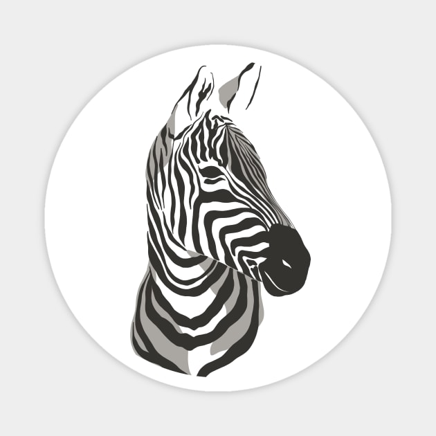 Zebra Magnet by VintageHeroes